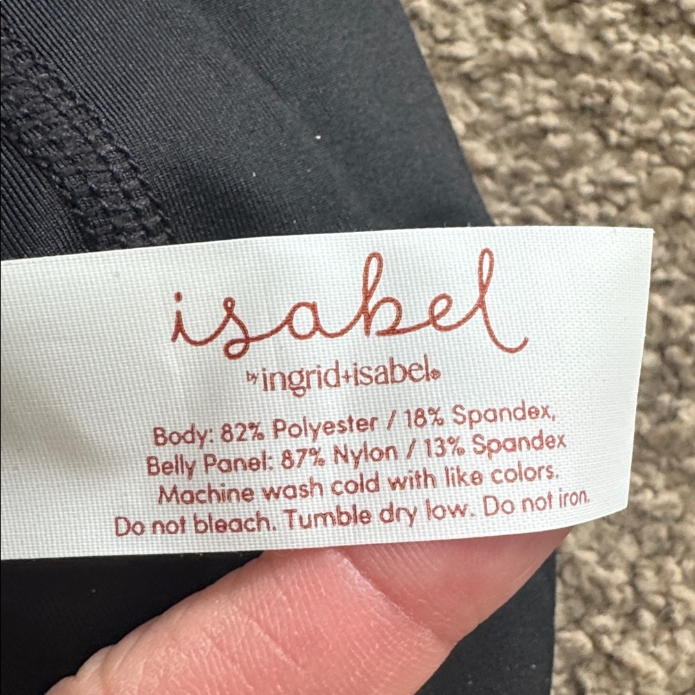 NWT Isabel Maternity by Ingrid & IsabelCrossover Panel Active Leggings, XS NAVY - Picture 4 of 6
